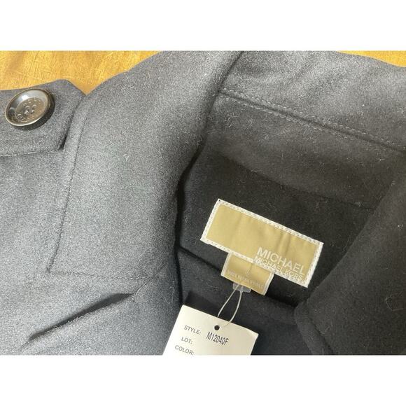 Michael Kors Women's Size 12 Wool Lined Black Pea Coat NWT - Picture 5 of 14